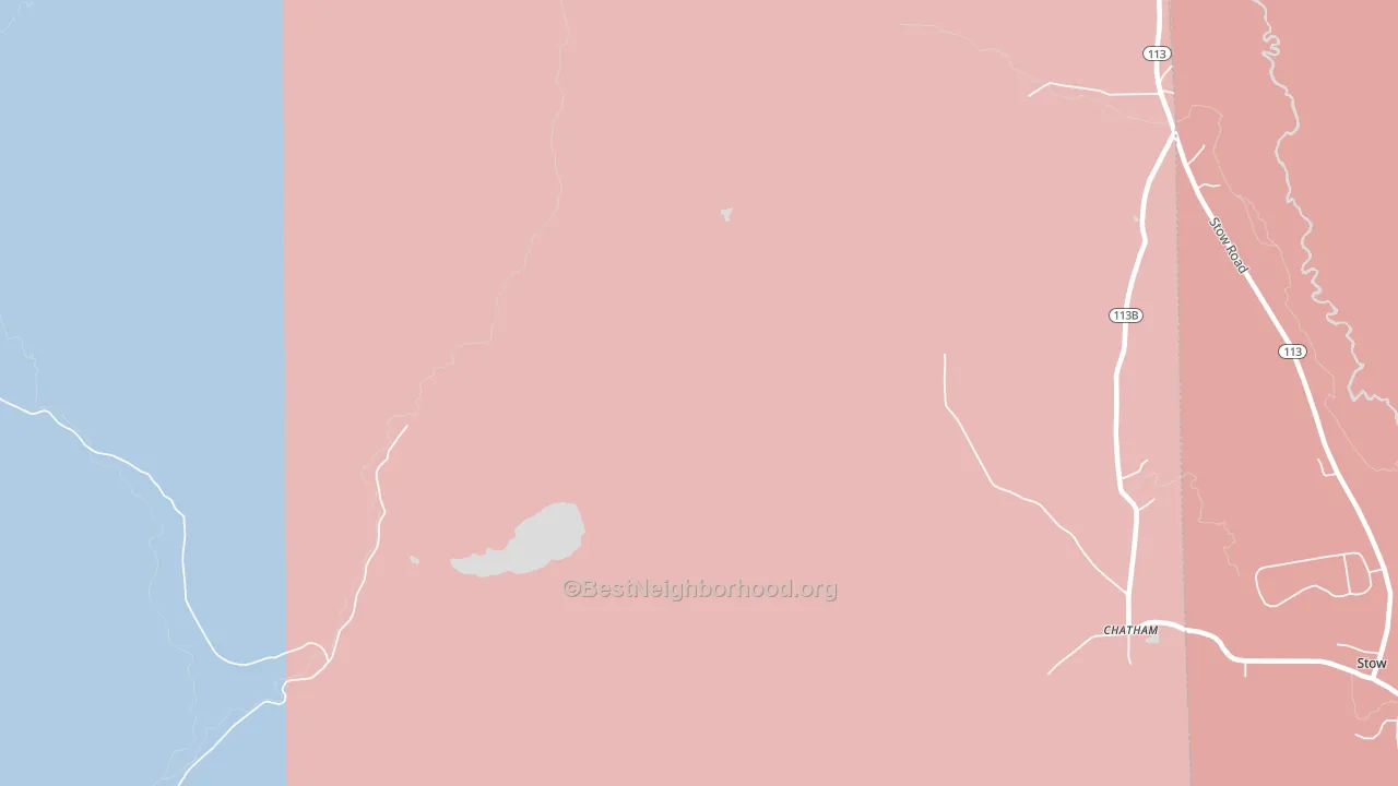 North Fryeburg, NH block-group political-lean map