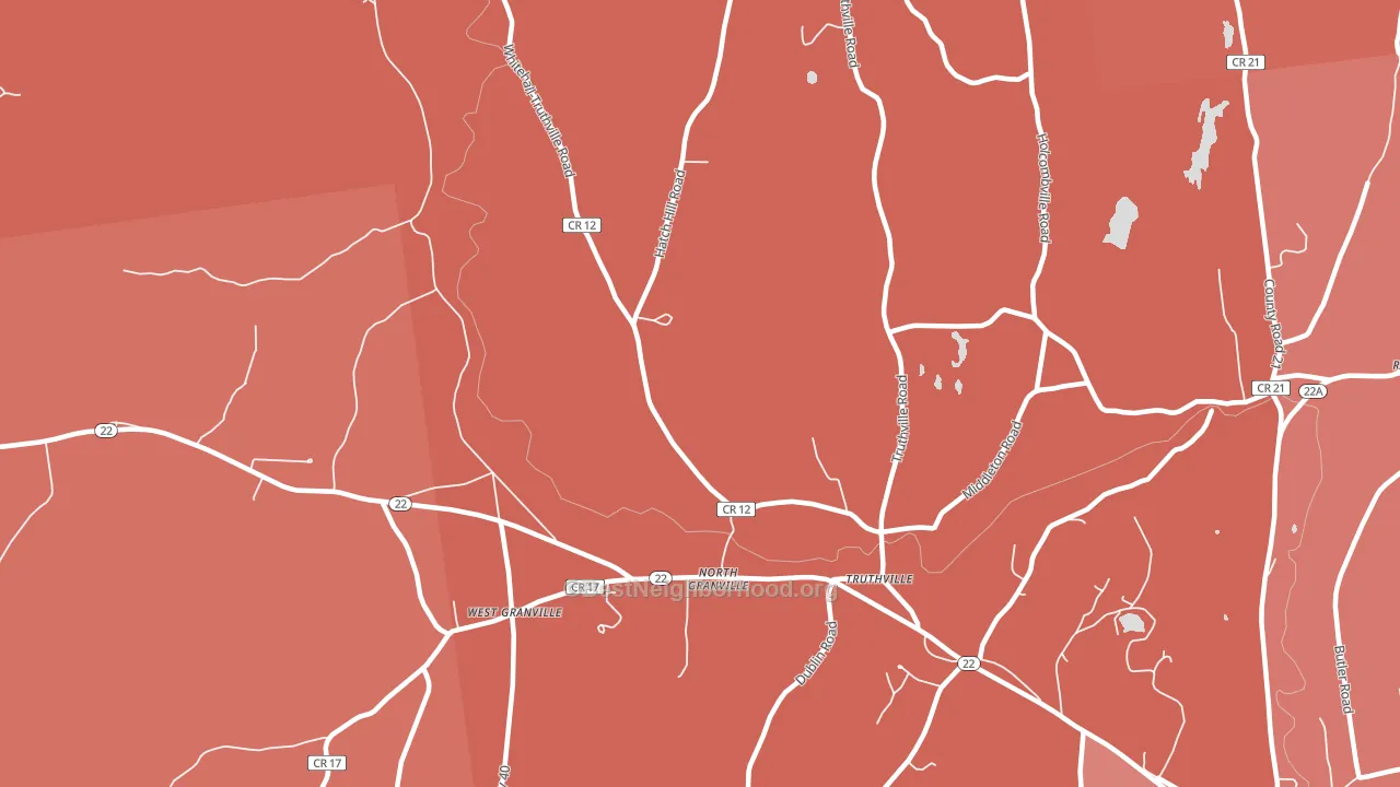 North Granville, NY block-group political-lean map
