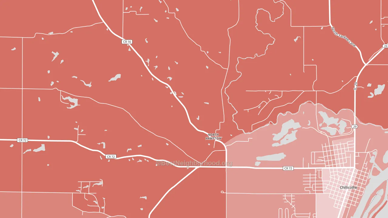 North Hampton, IL block-group political-lean map