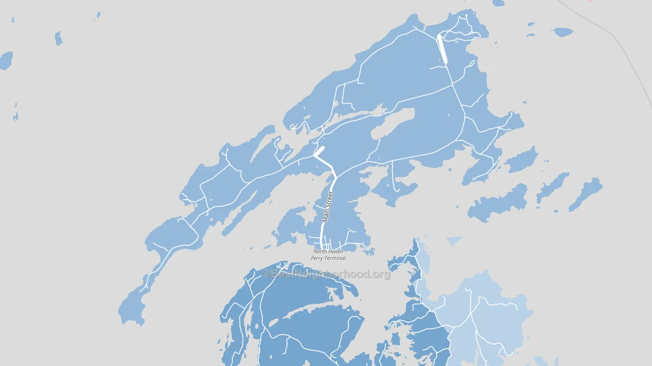 North Haven, ME block-group political-lean map