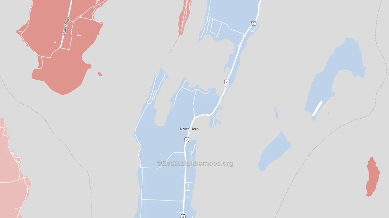 North Hero, VT block-group political-lean map