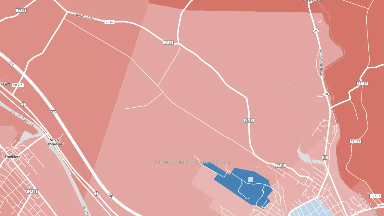 North Ilion, NY block-group political-lean map