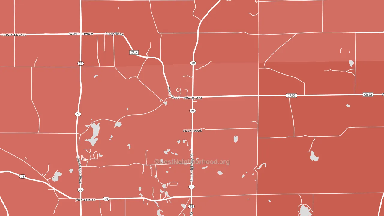 North Java, NY block-group political-lean map