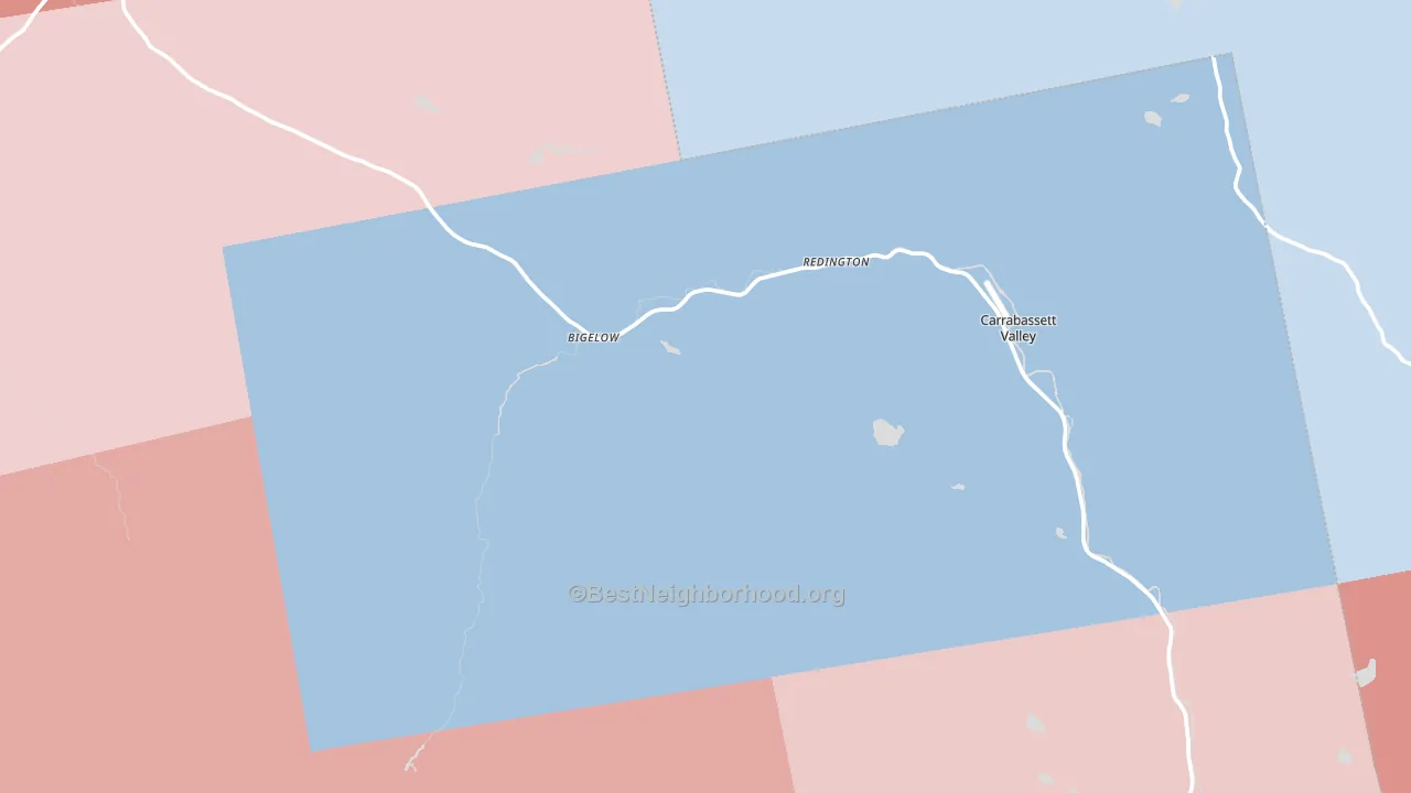 North Jay, ME block-group political-lean map