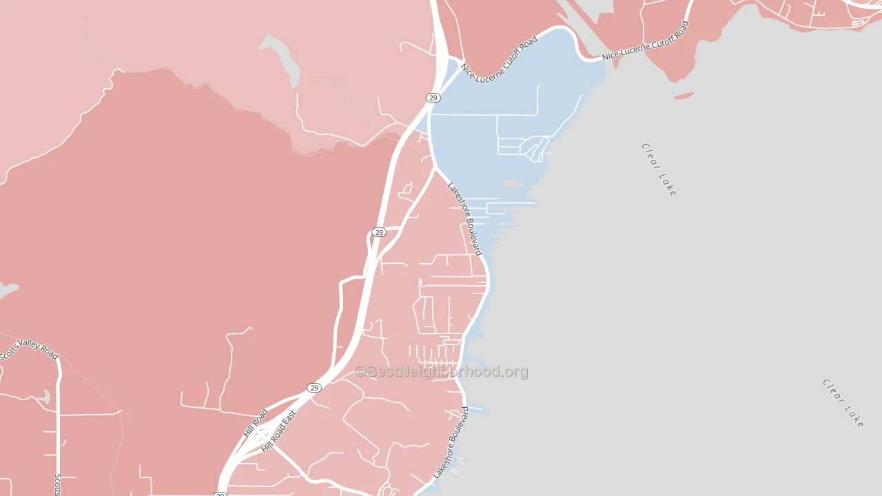 North Lakeport, CA block-group political-lean map