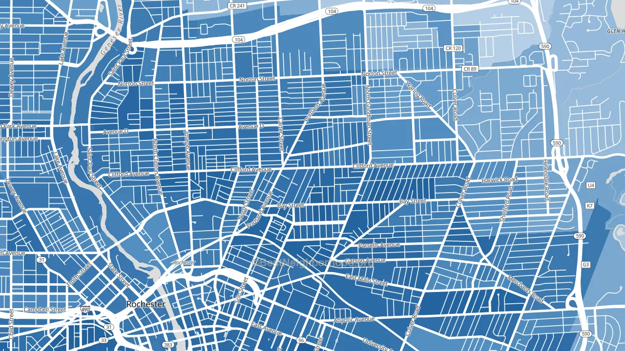 North Marketview Heights, Rochester, NY block-group political-lean map