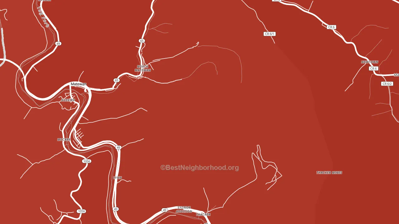 North Matewan, WV block-group political-lean map