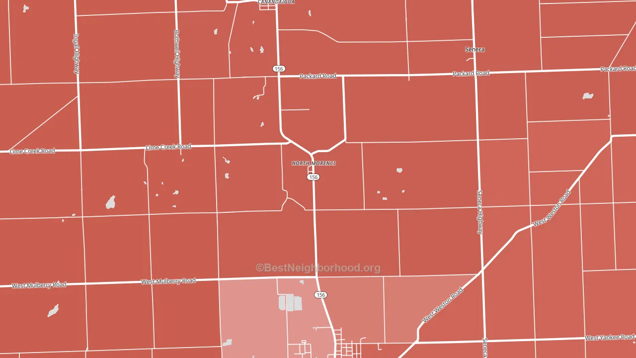 North Morenci, MI block-group political-lean map
