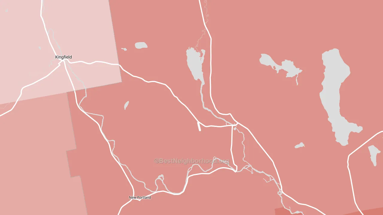 North New Portland, ME block-group political-lean map