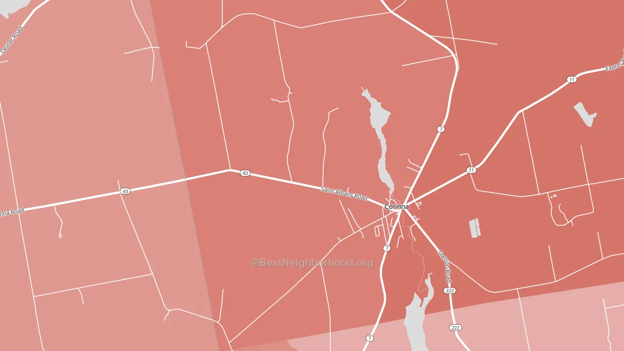 North Newport, ME block-group political-lean map