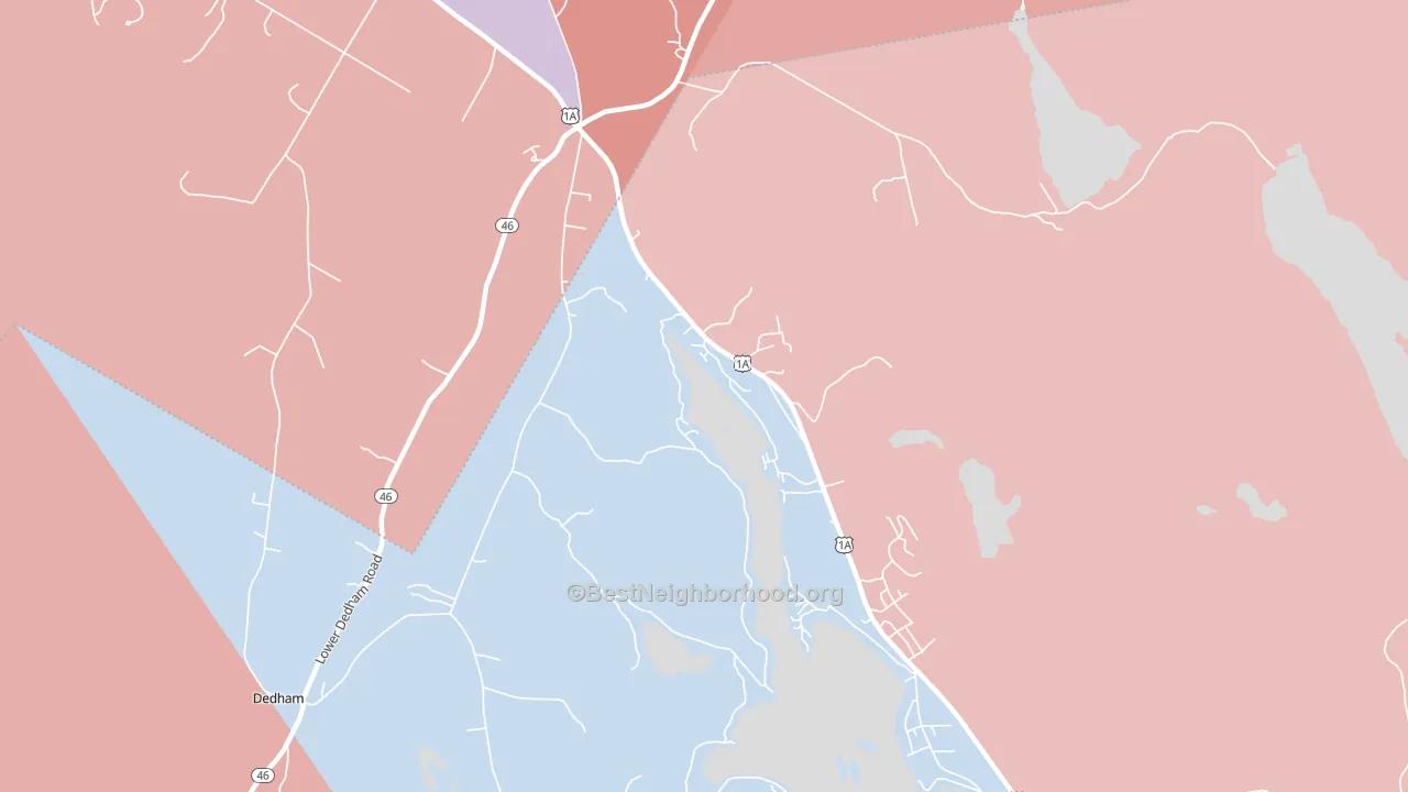 North Orland, ME block-group political-lean map
