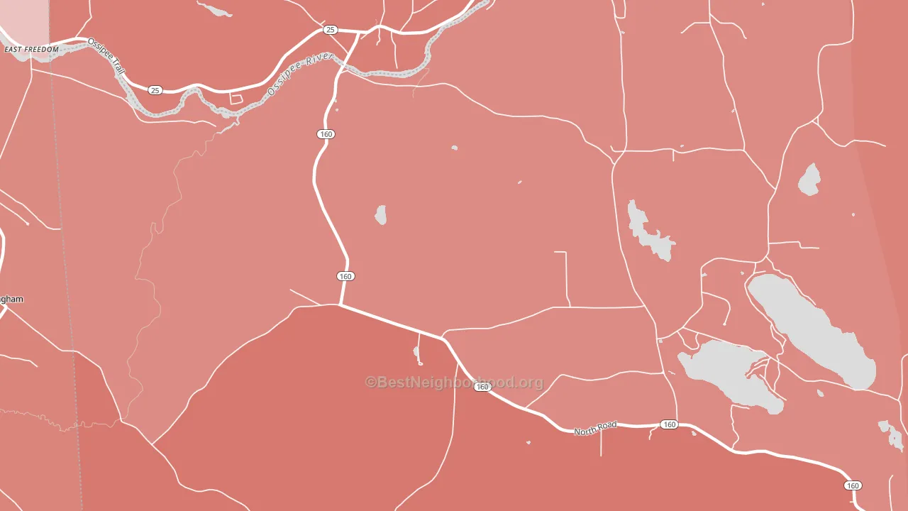 North Parsonfield, ME block-group political-lean map