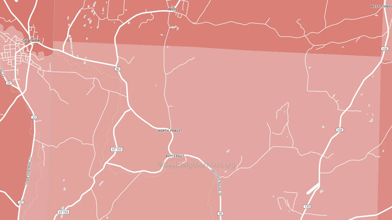 North Pawlet, VT block-group political-lean map