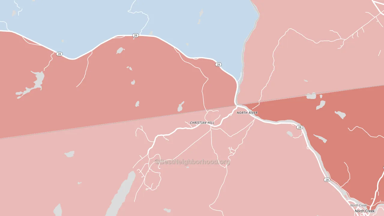 North River, NY block-group political-lean map