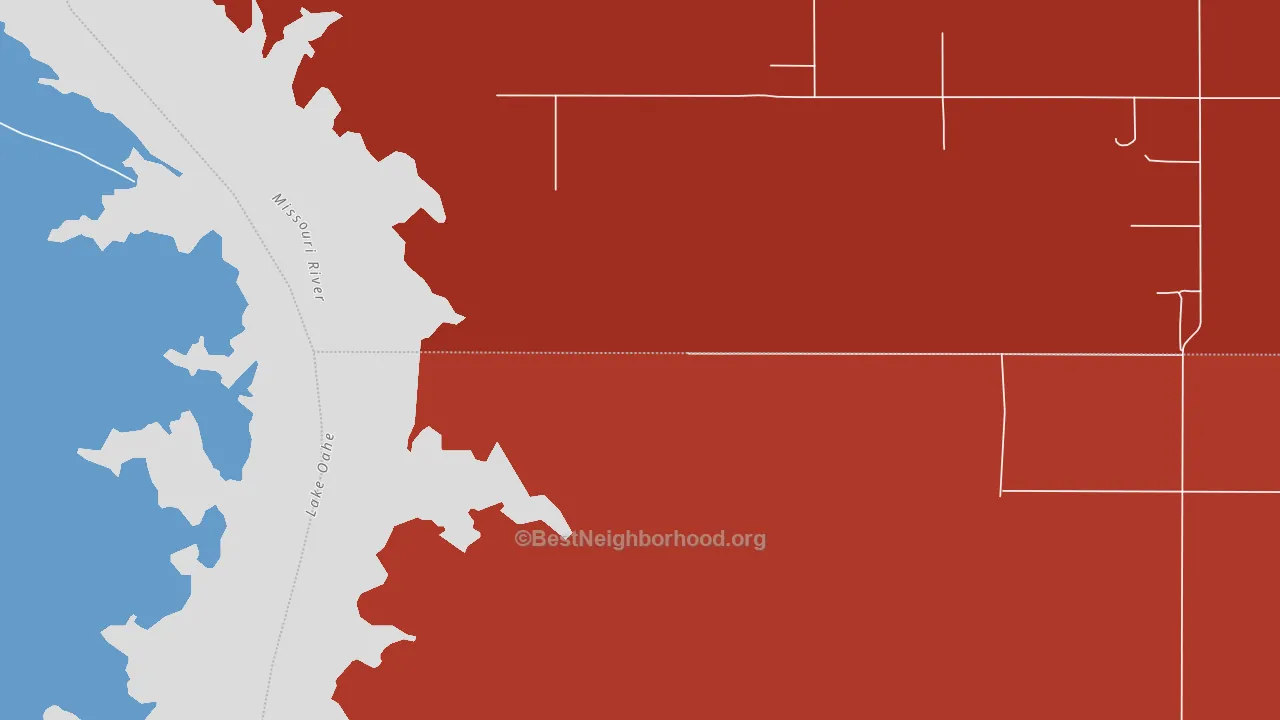 North Riverside, SD block-group political-lean map