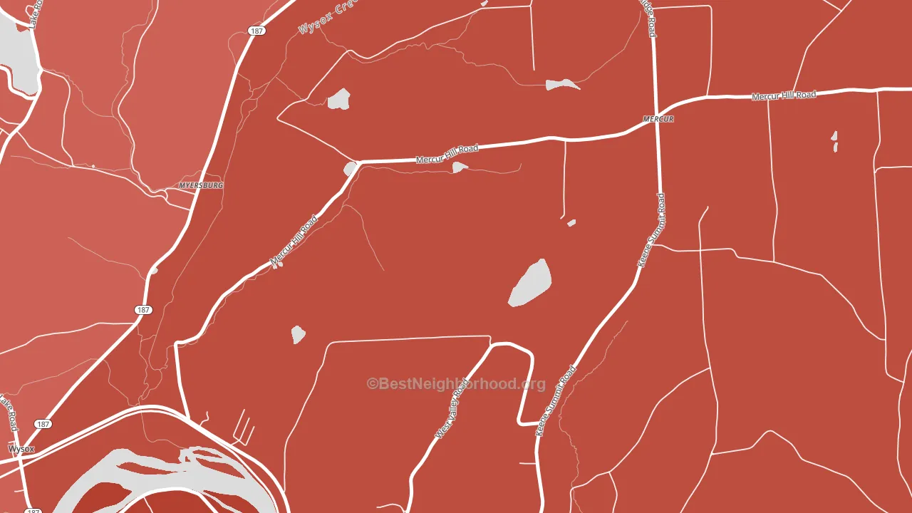 North Rome, PA block-group political-lean map