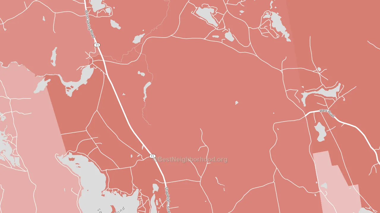 North Shapleigh, ME block-group political-lean map