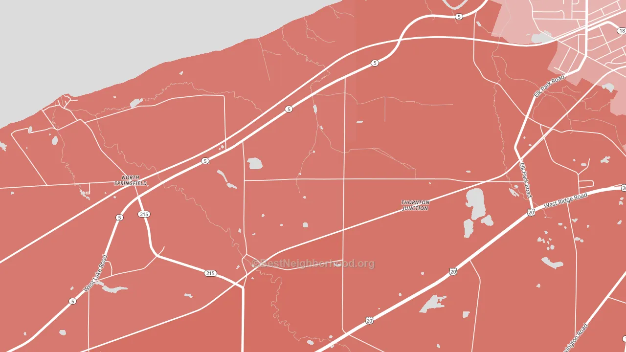 North Springfield, PA block-group political-lean map