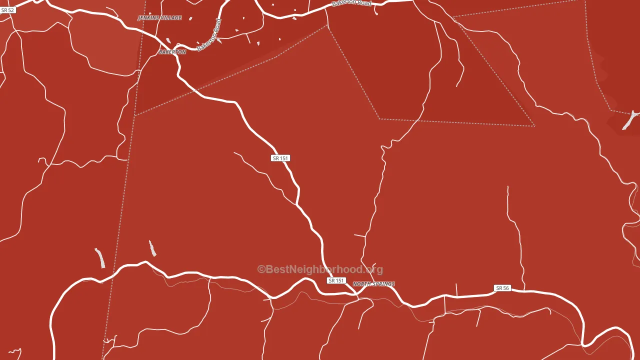 North Springs, TN block-group political-lean map