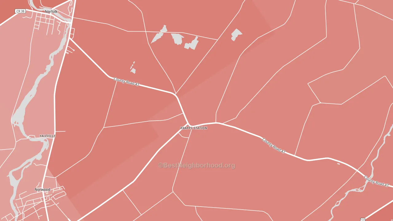 North Stockholm, NY block-group political-lean map