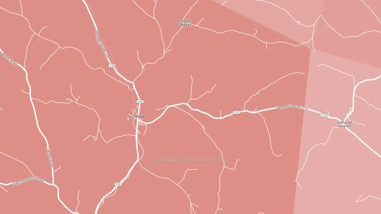 North Thetford, VT block-group political-lean map