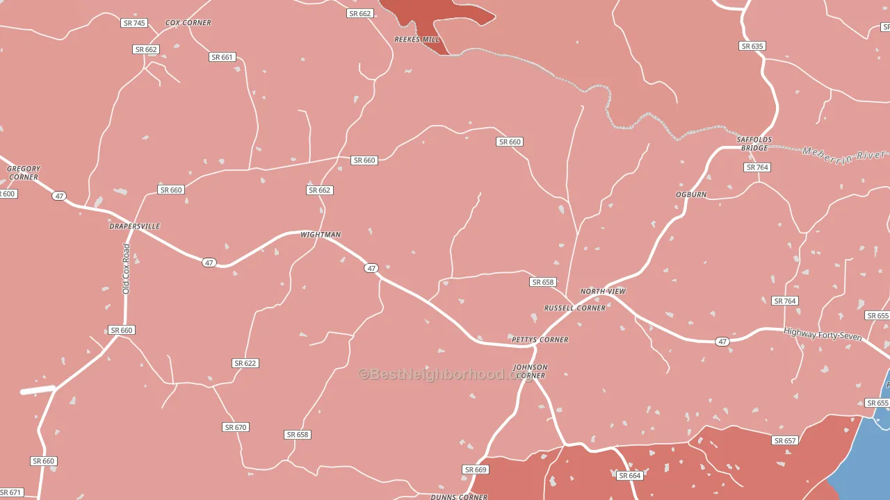 North View, VA block-group political-lean map