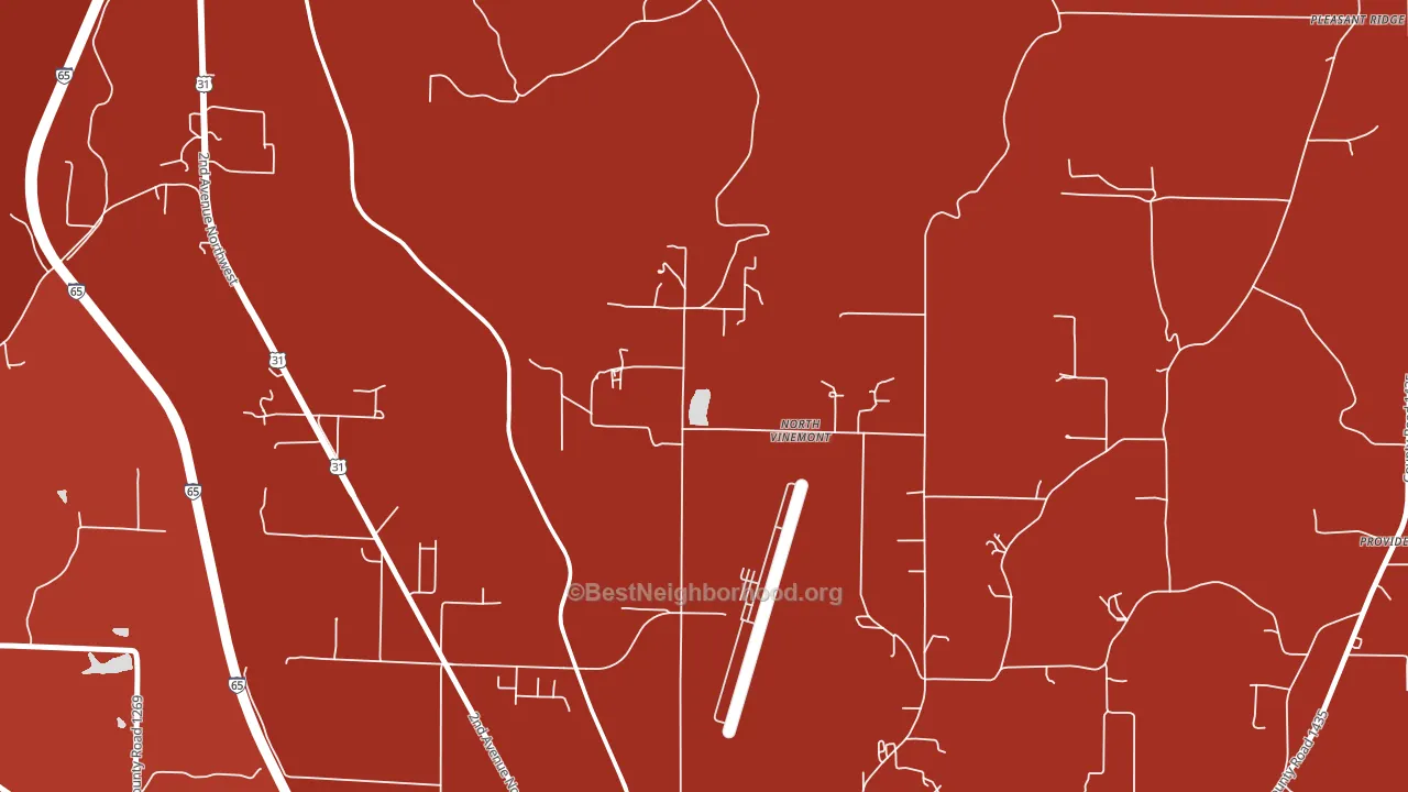 North Vinemont, AL block-group political-lean map