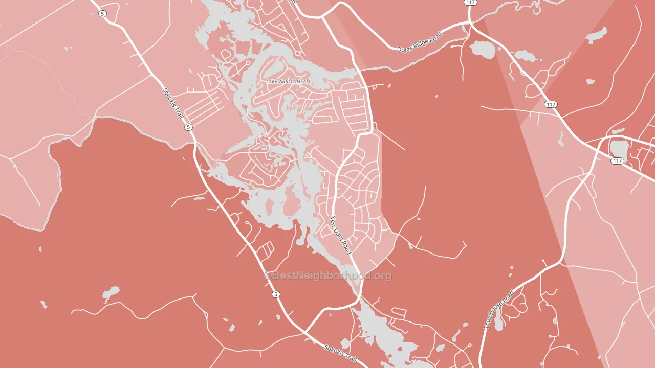 North Waterboro, ME block-group political-lean map