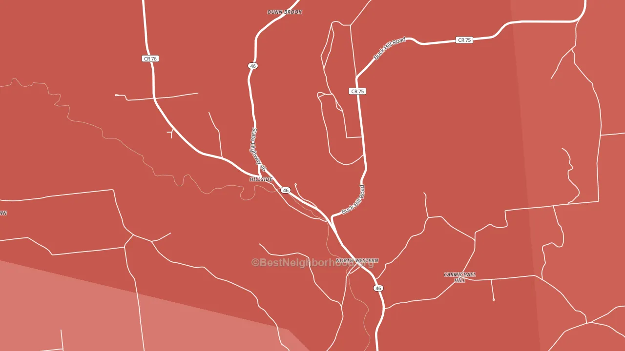North Western, NY block-group political-lean map