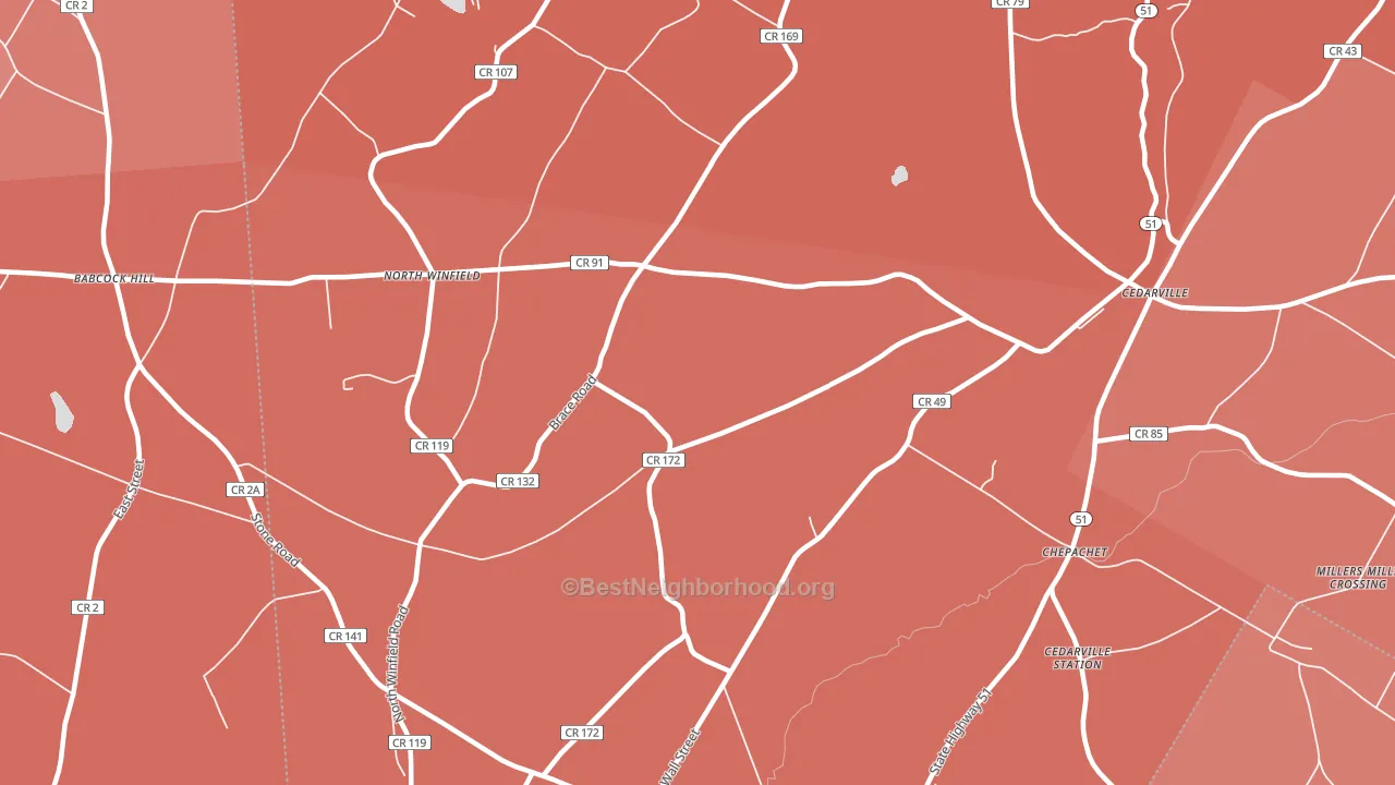 North Winfield, NY block-group political-lean map