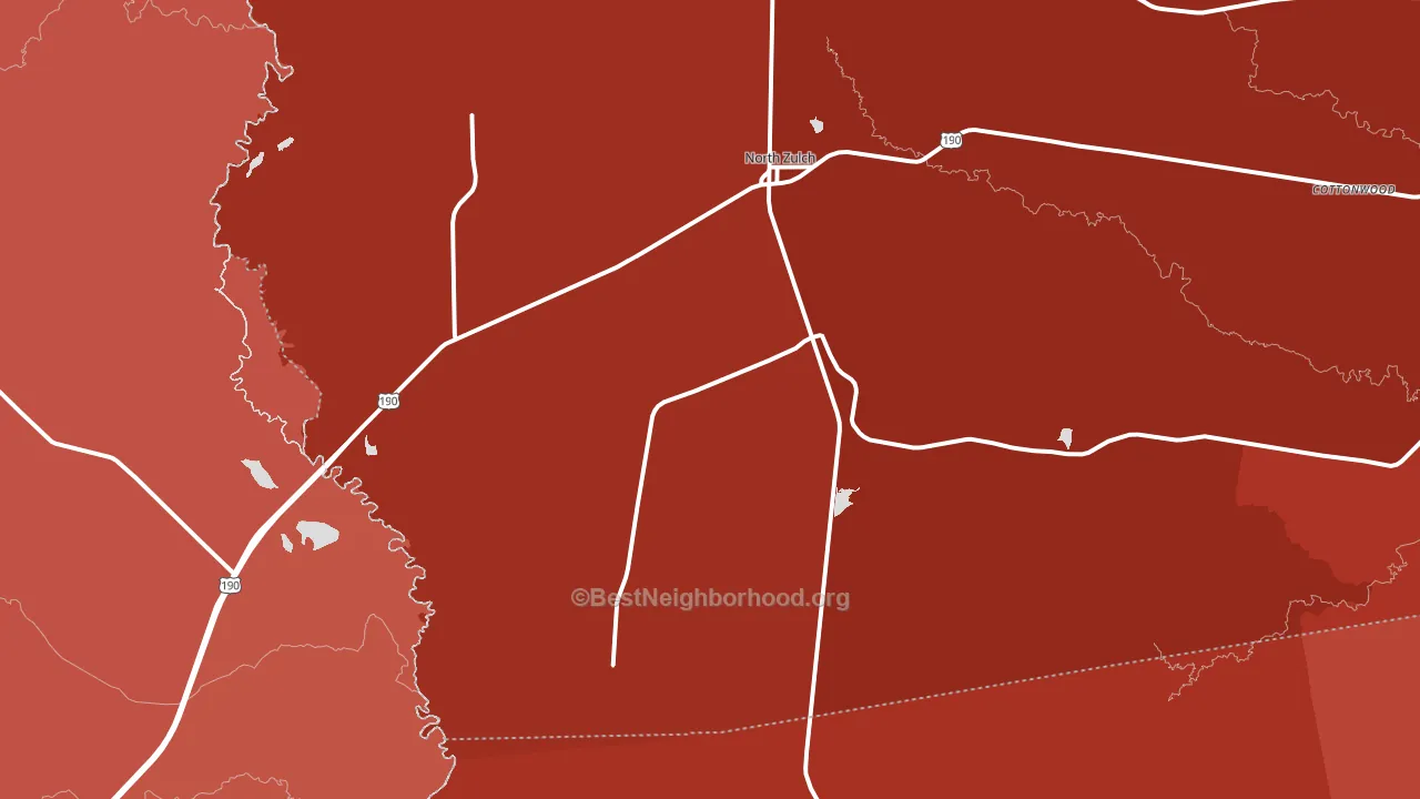 North Zulch, TX block-group political-lean map