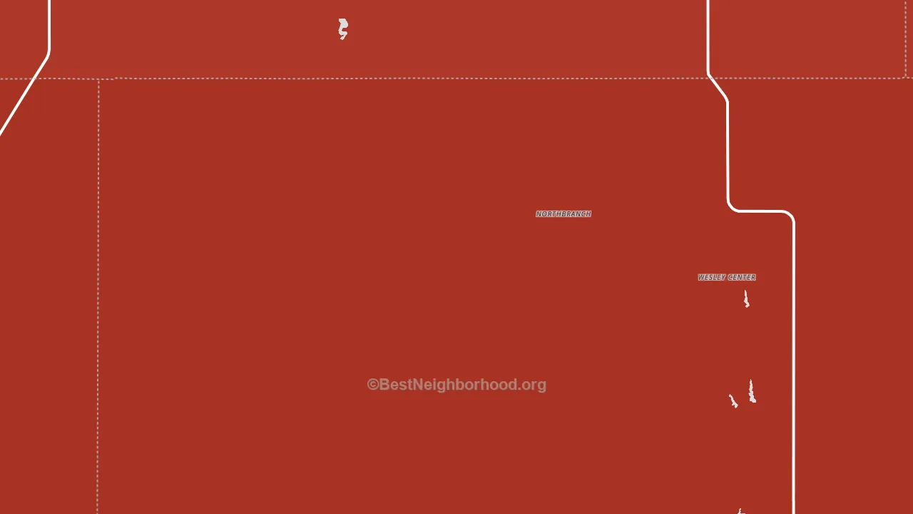 Northbranch, KS block-group political-lean map