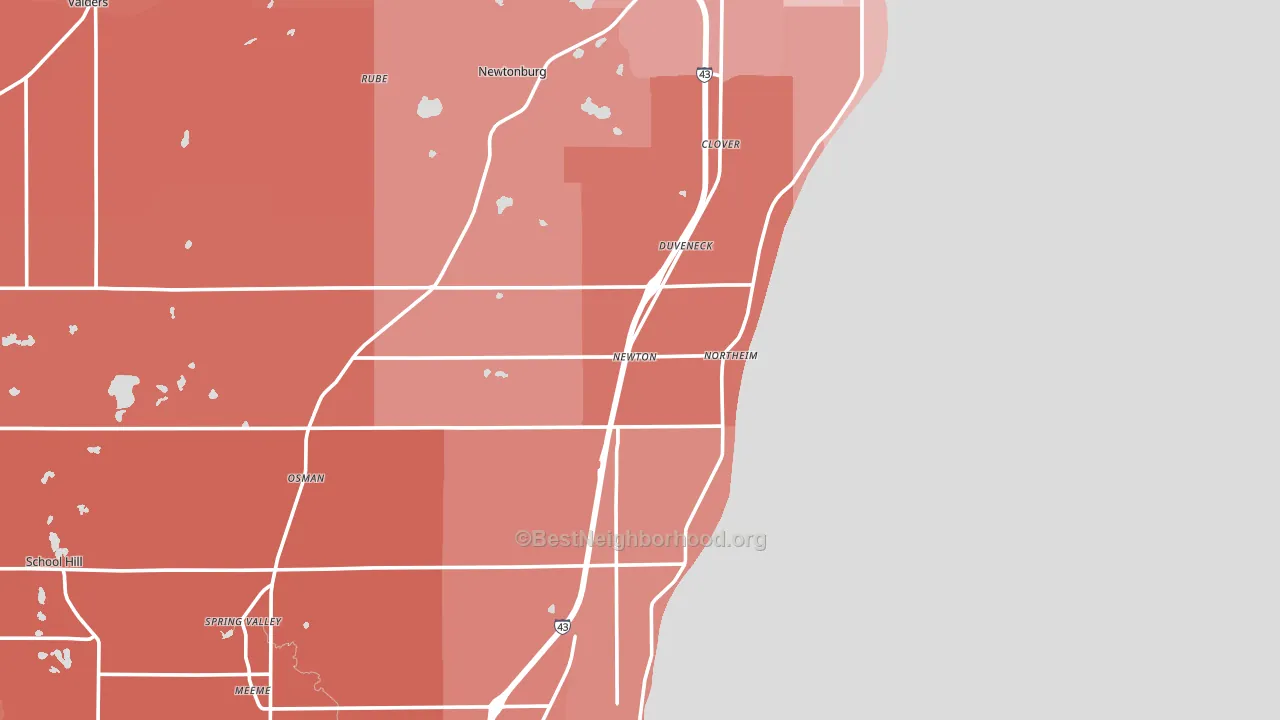Northeim, WI block-group political-lean map