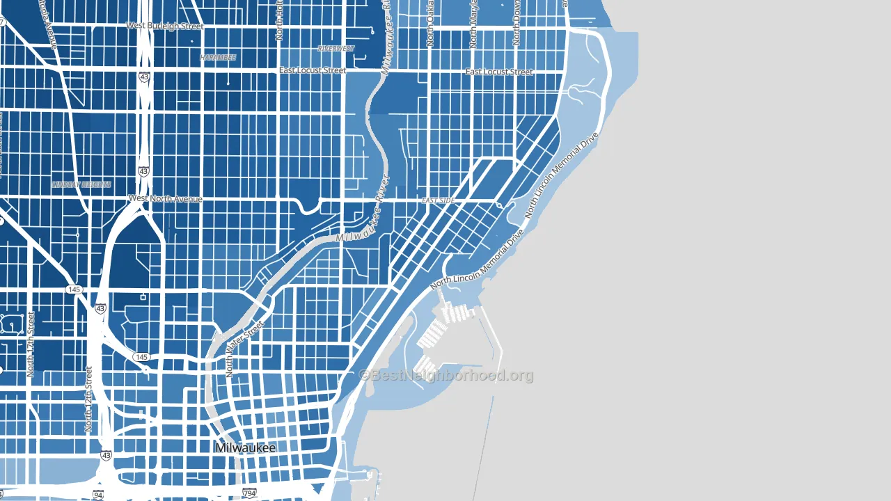 Northpoint, Milwaukee, WI block-group political-lean map