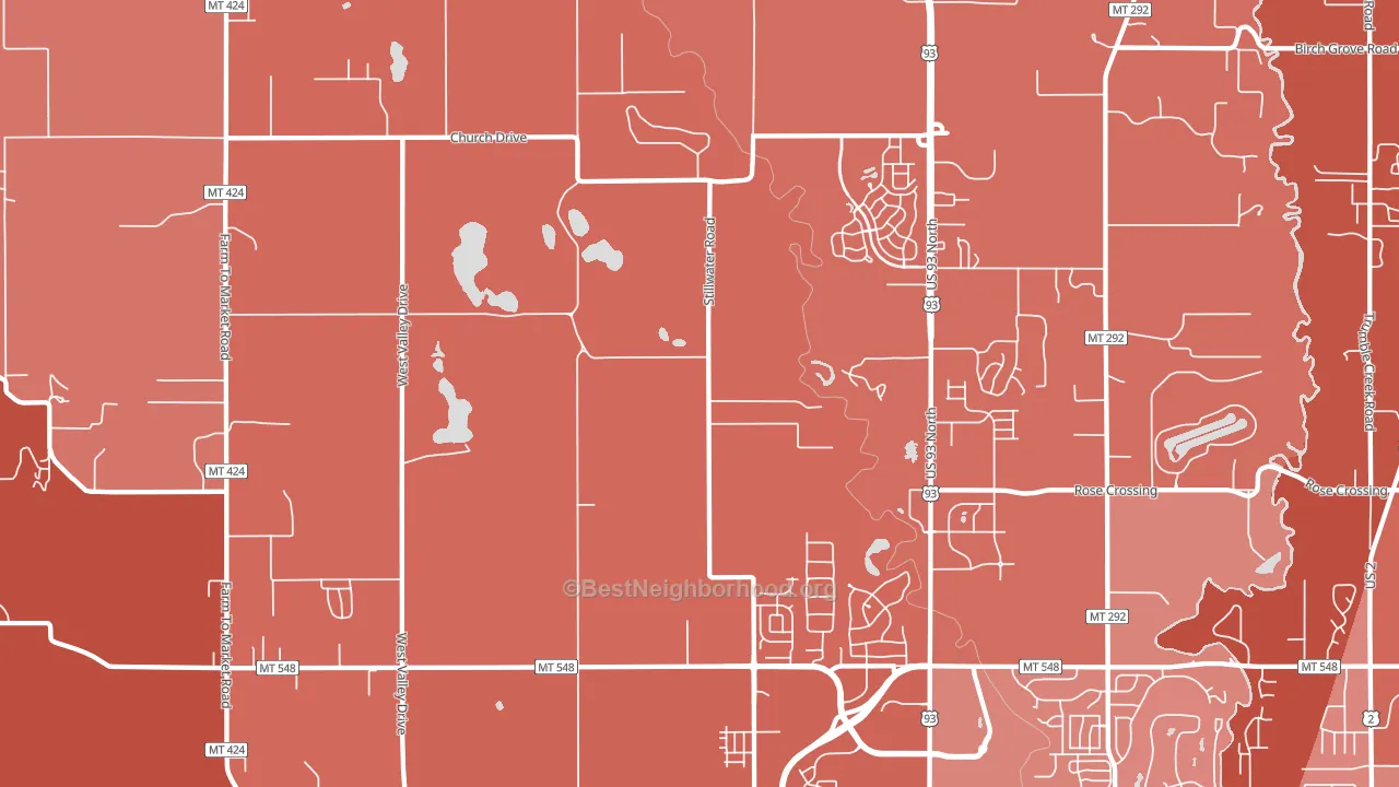 Northridge Heights, MT block-group political-lean map