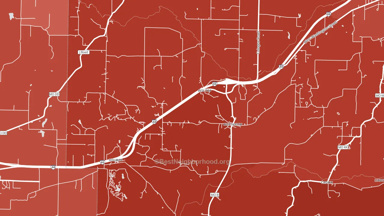 Northview, MO block-group political-lean map
