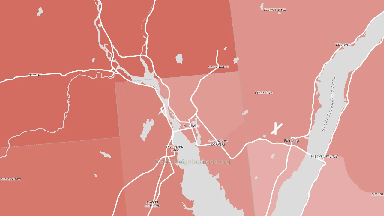 Northville, NY block-group political-lean map