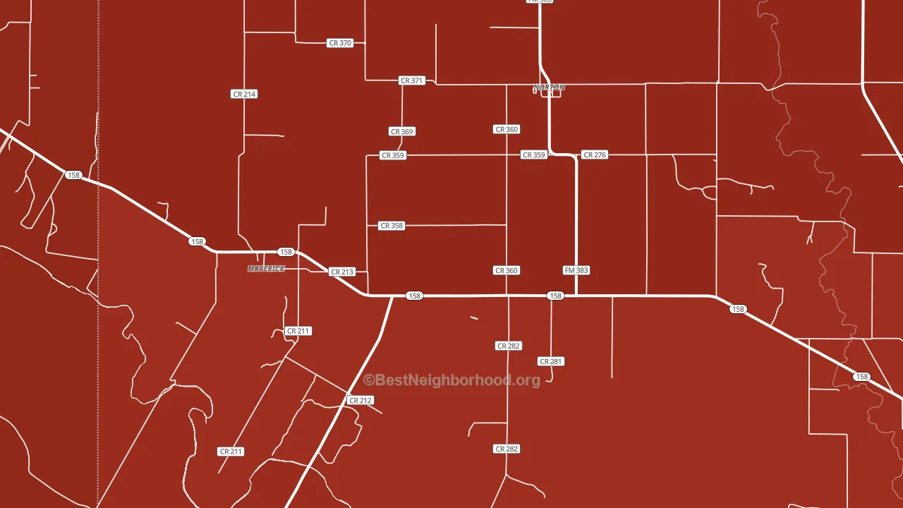 Norton, TX block-group political-lean map