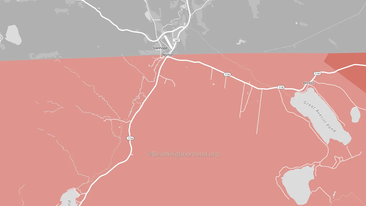 Norton, VT block-group political-lean map