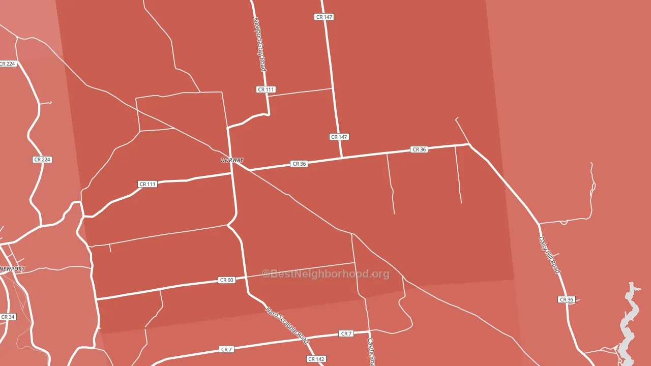 Norway, NY block-group political-lean map