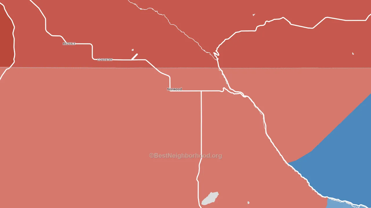 Norwood, CO block-group political-lean map