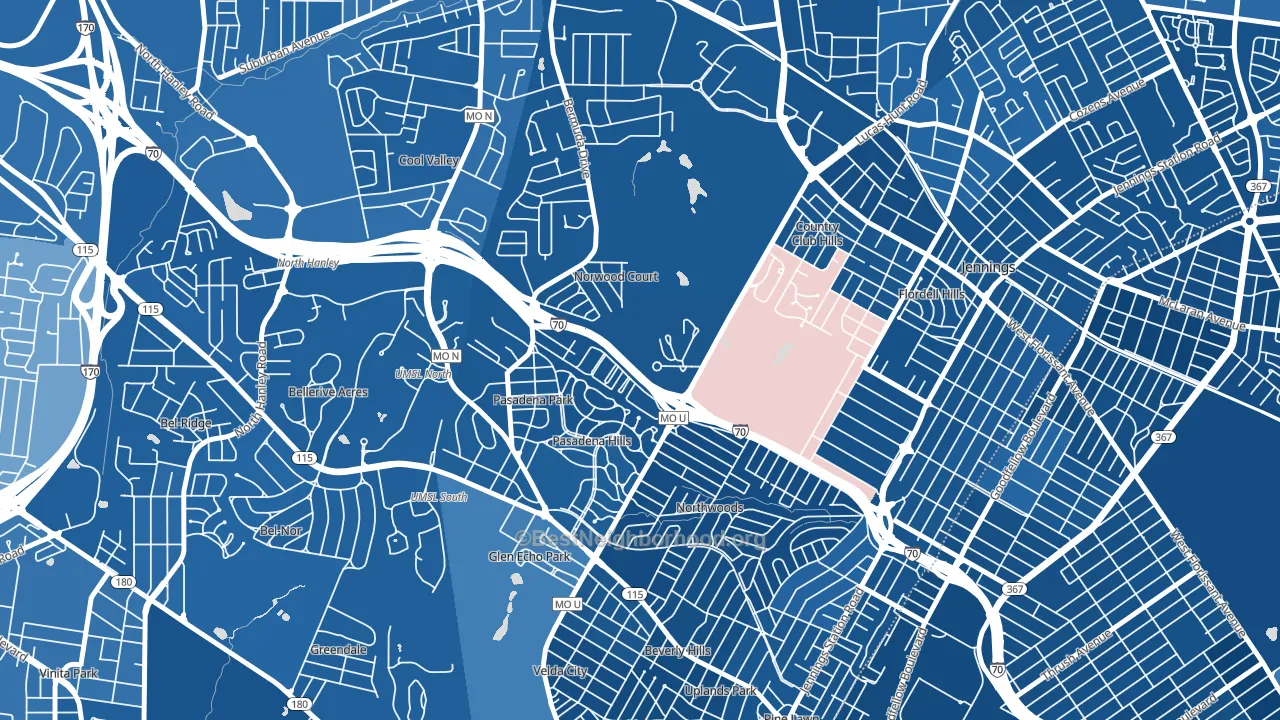 Norwood Court, MO block-group political-lean map