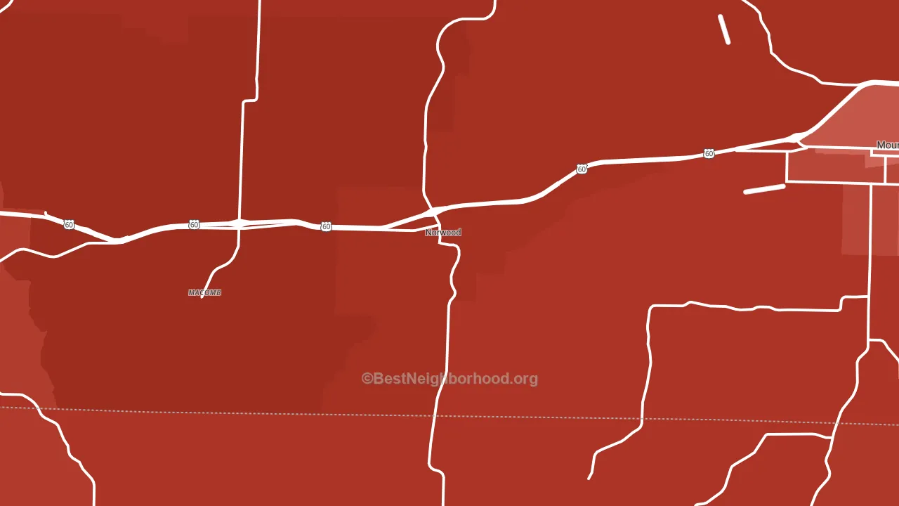 Norwood, MO block-group political-lean map