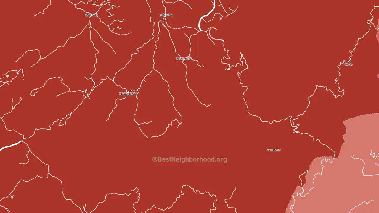 Nough, TN block-group political-lean map
