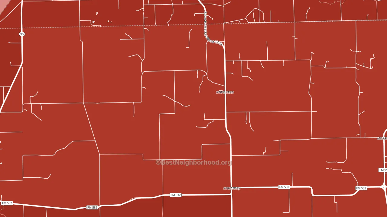 Novohrad, TX block-group political-lean map