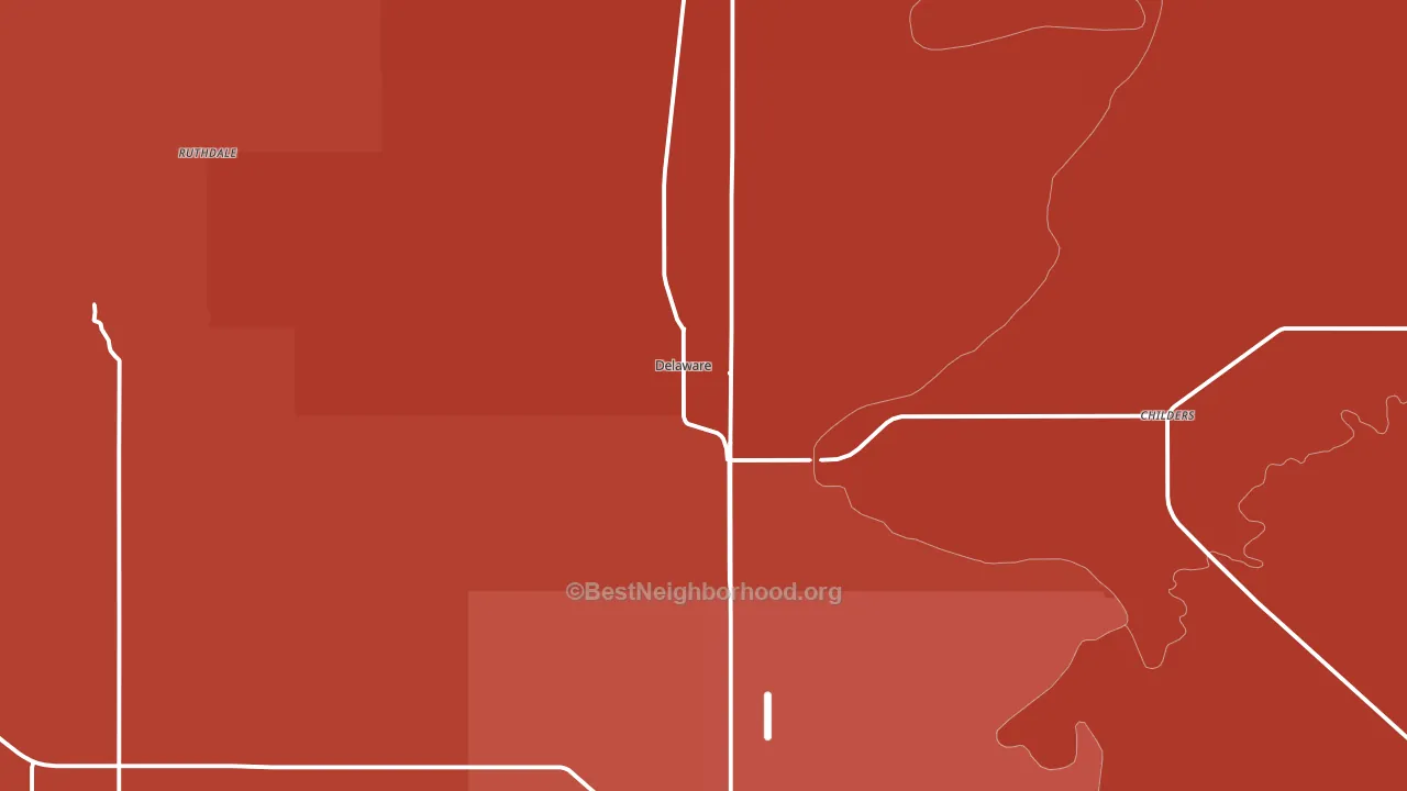 Nowata County, OK block-group political-lean map