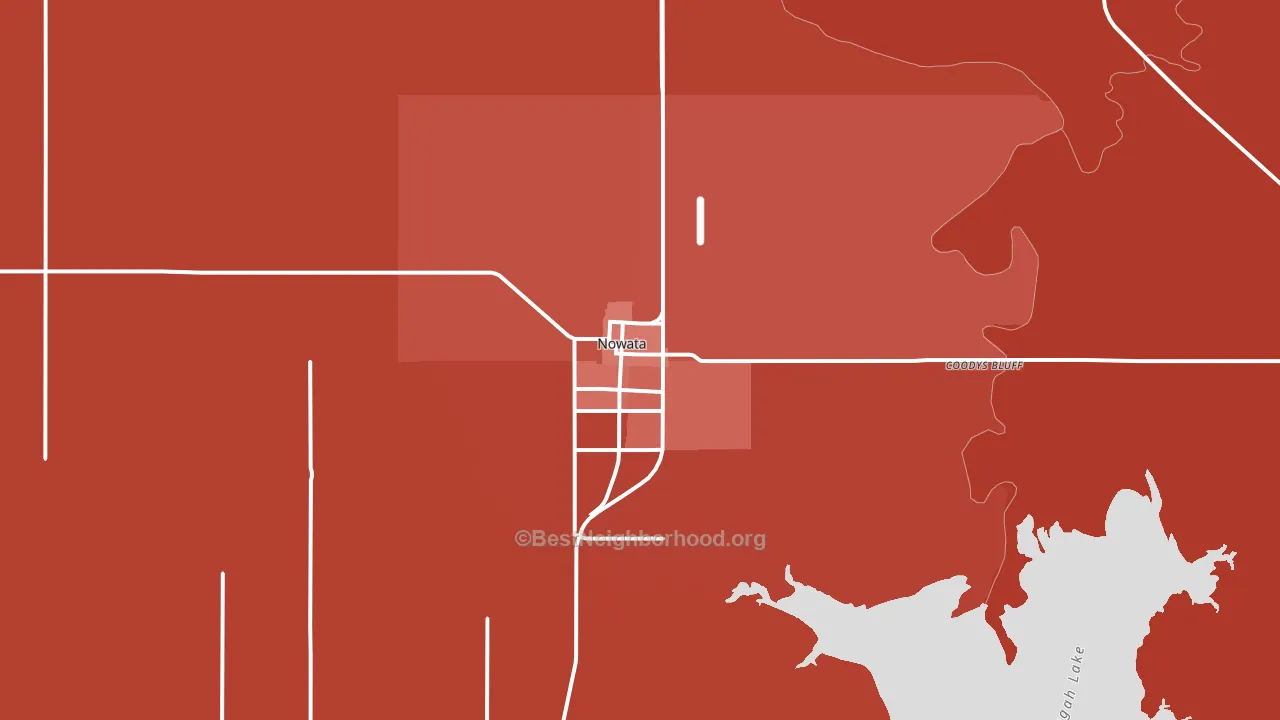 Nowata, OK block-group political-lean map