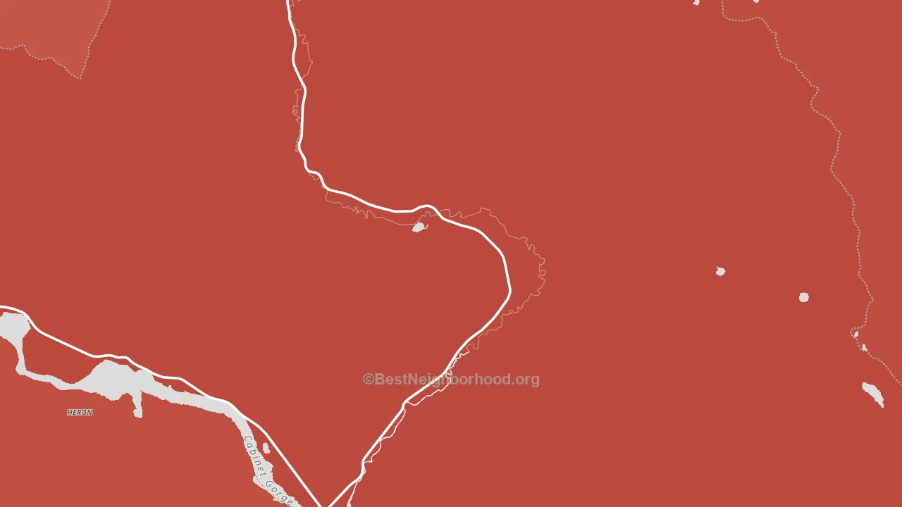Noxon, MT block-group political-lean map