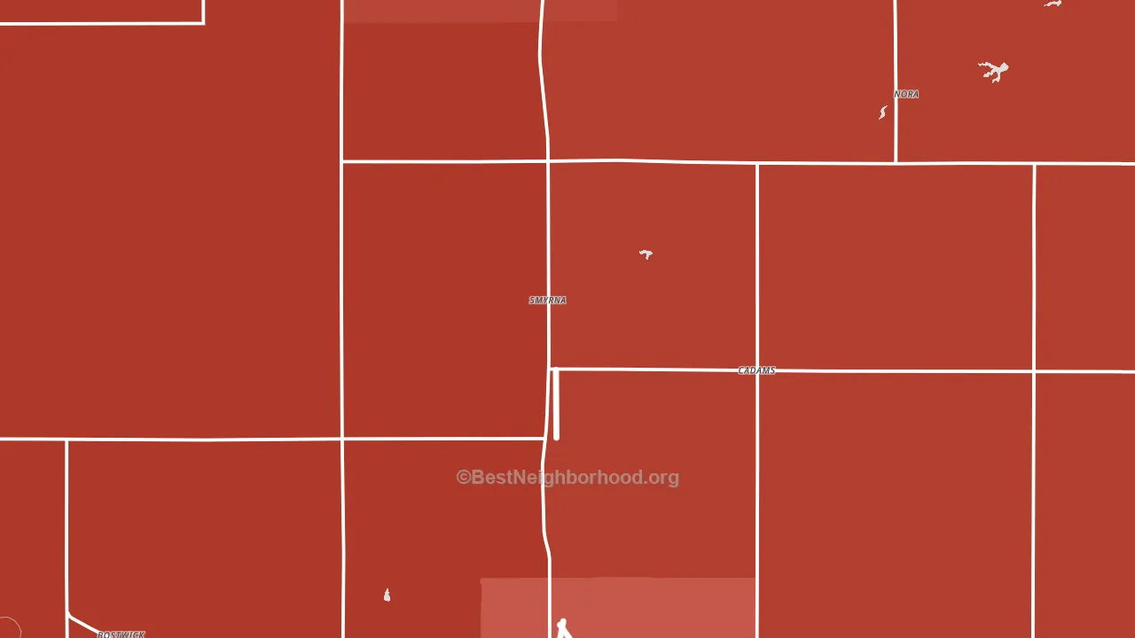 Nuckolls County, NE block-group political-lean map