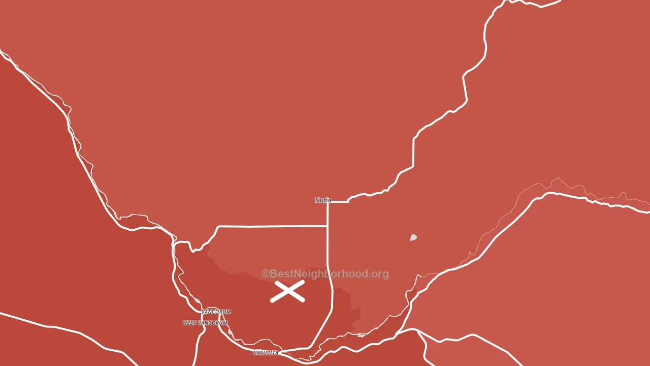 Nucla, CO block-group political-lean map